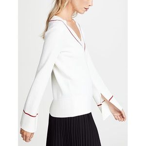 CLUB MONACO Vikki Sweater In White & Red